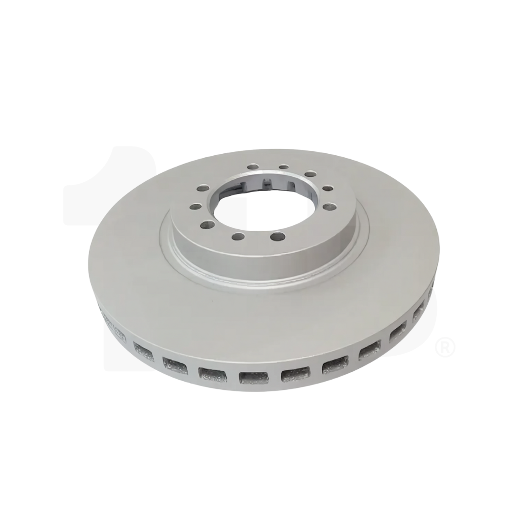 Brake disc on a white background