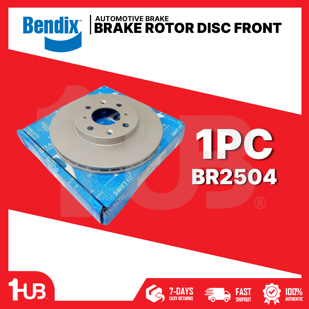BENDIX BRAKE DISC ROTOR HONDA CITY , JAZZ (ALL) 4+2+2HOLES 2002-08 FRONT BR2504 ( 1 PC )