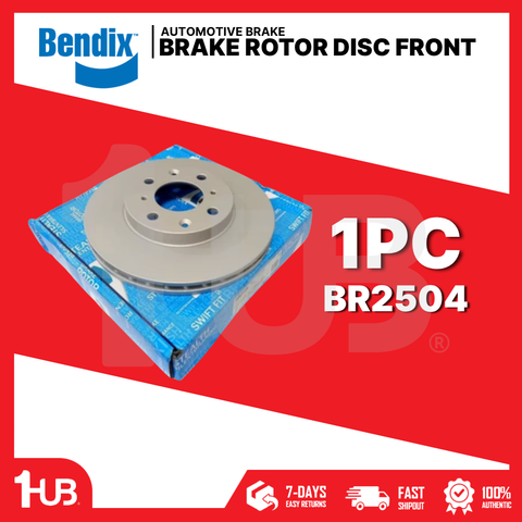 BENDIX BRAKE DISC ROTOR HONDA CITY , JAZZ (ALL) 4+2+2HOLES 2002-08 FRONT BR2504 ( 1 PC )