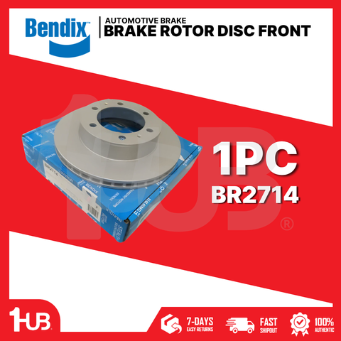 BENDIX BRAKE DISC ROTOR TOYOTA FORTUNER , HI-LUX 4X4 2005-10 / FORTUNER 2.5 , 2.0 , HI-LUX 2011-15 6+2HOLES 297MM FRONT BR2714 ( 1 PC )