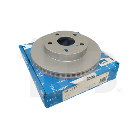 BENDIX BRAKE DISC ROTOR TOYOTA INNOVA 2005-15 / HI-LUX 4X2 2004-08 5+2HOLES 255MM FRONT BR2715 ( 1 PC )