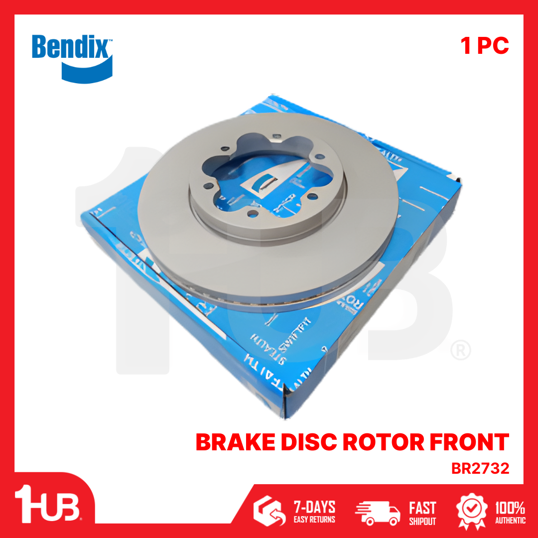 BENDIX BRAKE ROTOR DISC TOYOTA HIACE (NEW) 6 HOLES 2005-16 FRONT BR2732 47358 ( 1 PC )