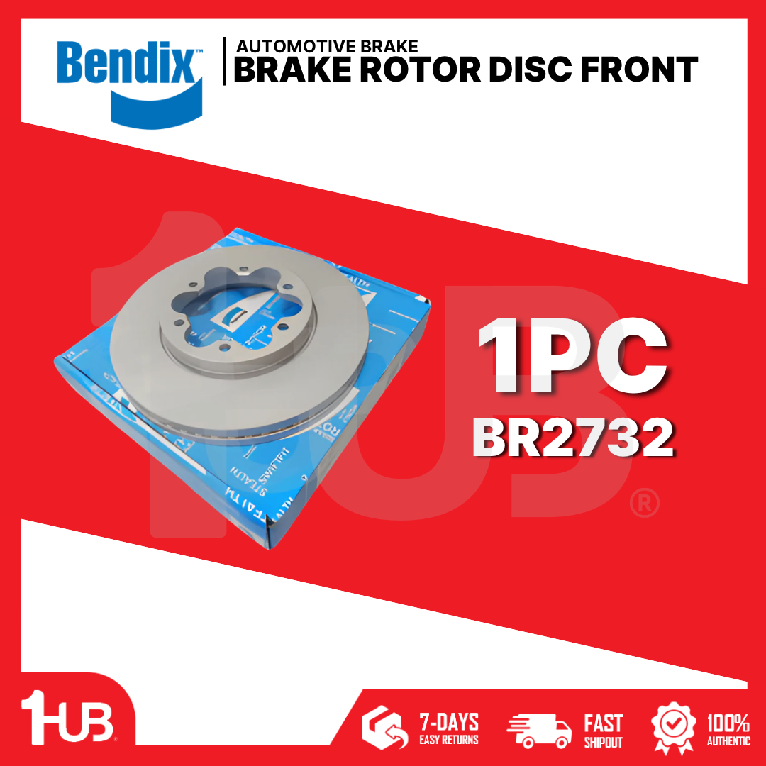 BENDIX BRAKE ROTOR DISC TOYOTA HIACE (NEW) 6 HOLES 2005-16 FRONT BR2732 47358 ( 1 PC )