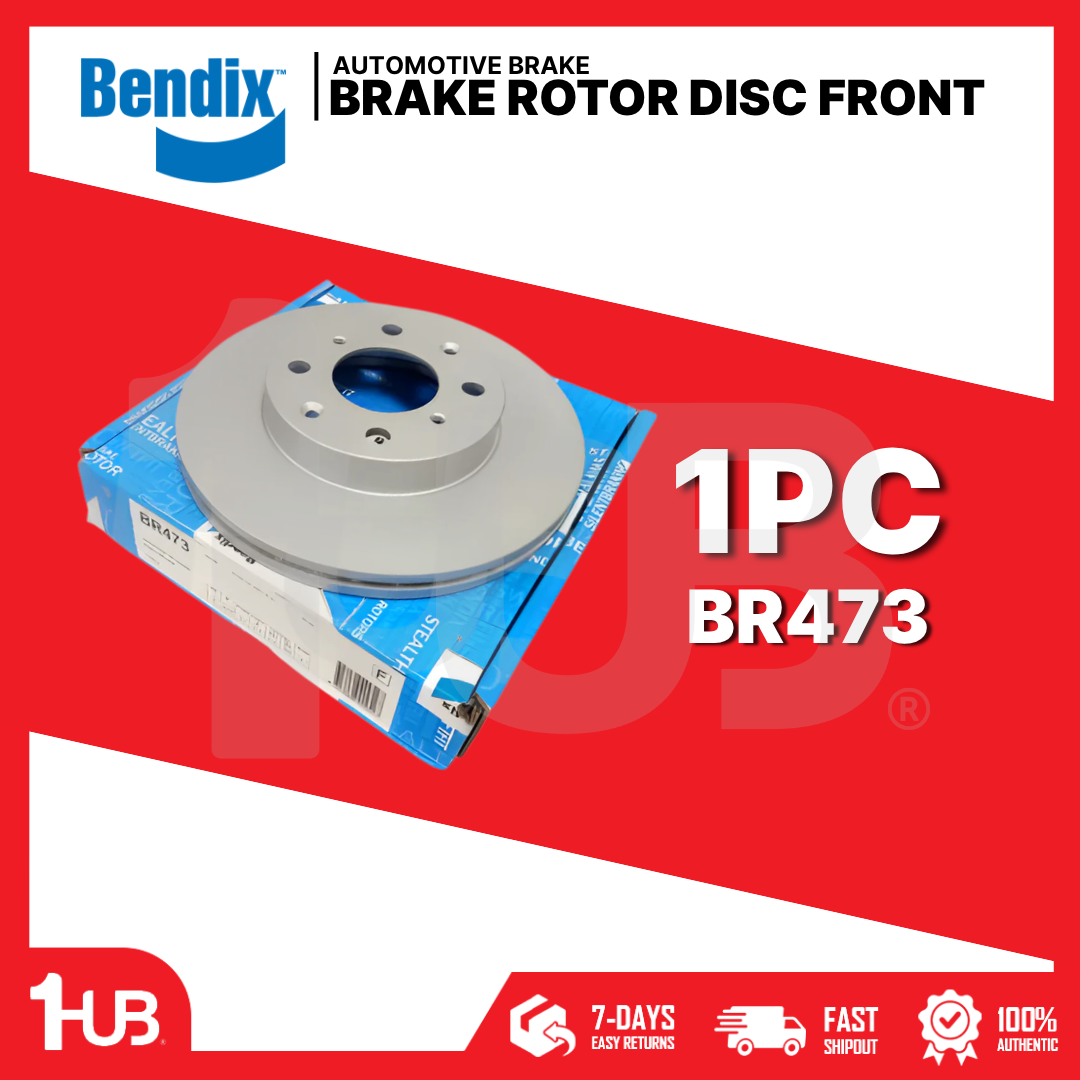 BENDIX BRAKE DISC ROTOR HONDA CIVIC 1.5 , 1.6 (ALL) 4+2+2HOLES 1993-01 240MM FRONT BR473 ( 1 PC )