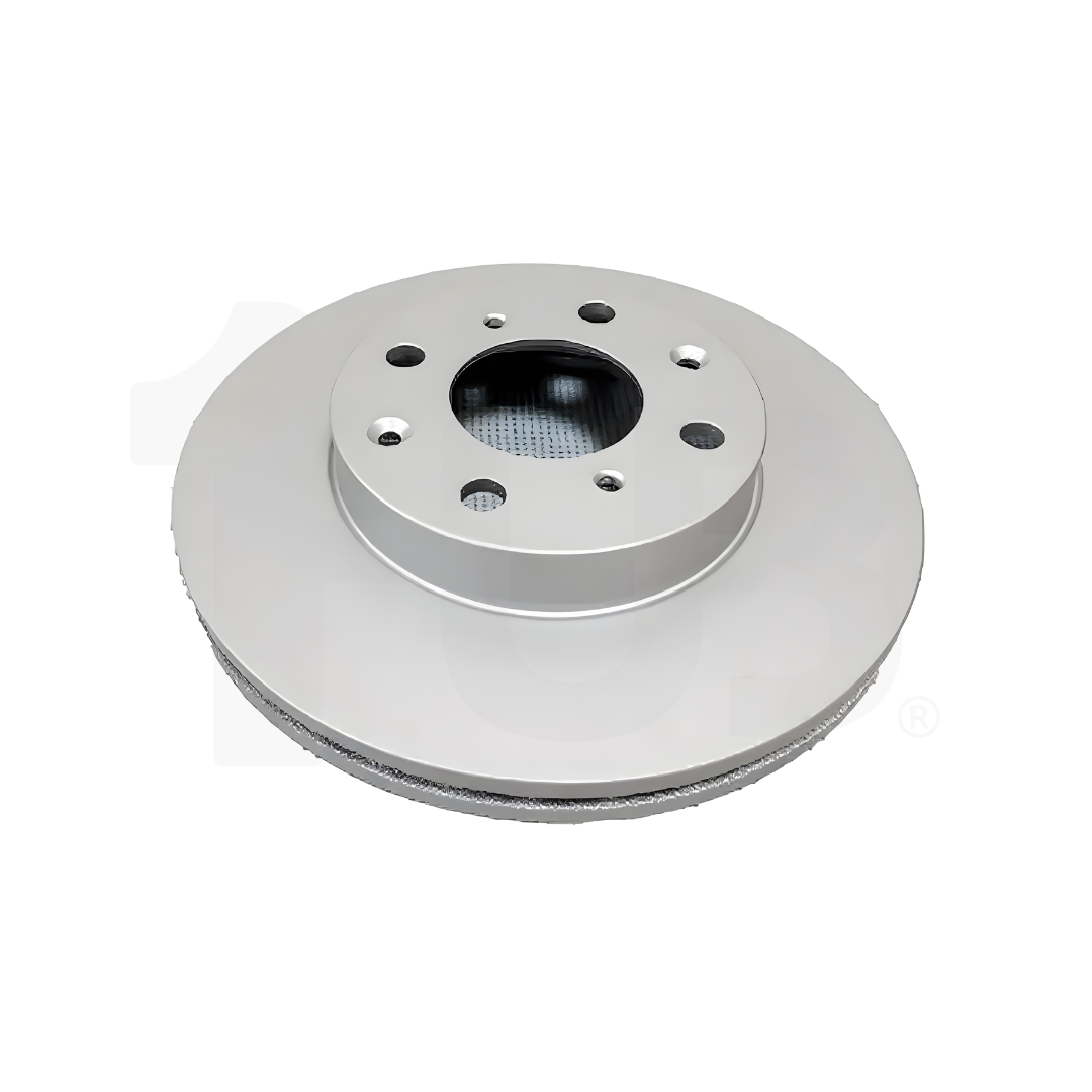 Brake disc on a white background