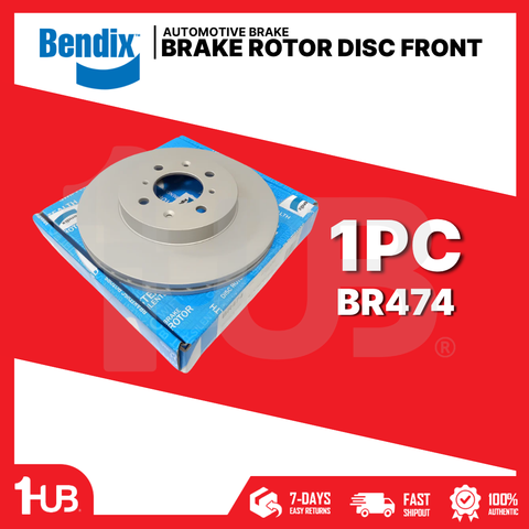 BENDIX BRAKE DISC ROTOR HONDA CITY , JAZZ 2009-14 / CIVIC VTI-S 2001-06 / CIVIC SIR 1998-02 / MOBILIO 2014-22 4+2+2HOLES 262MM FRONT BR474 ( 1 PC )