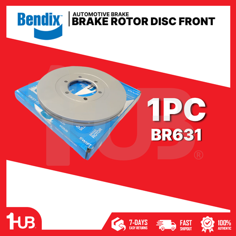 BENDIX BRAKE DISC ROTOR MAZDA ANFRA 160G , E2000 BONGO VAN 1989-99 / B2200 / B2500 PICK-UP DIESEL 1989-01 6HOLES 256MM FRONT BR631 ( 1 PC )
