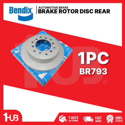 BENDIX BRAKE DISC ROTOR TOYOTA PRADO 6+6+2HOLES 1997-08 REAR BR793 ( 1 PC )
