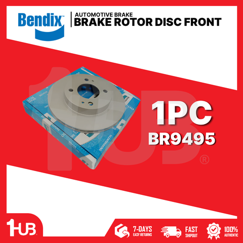 BENDIX BRAKE DISC ROTOR MITSUBISHI MIRAGE 4+2HOLES 2012-22 FRONT BR9495 ( 1 PC )