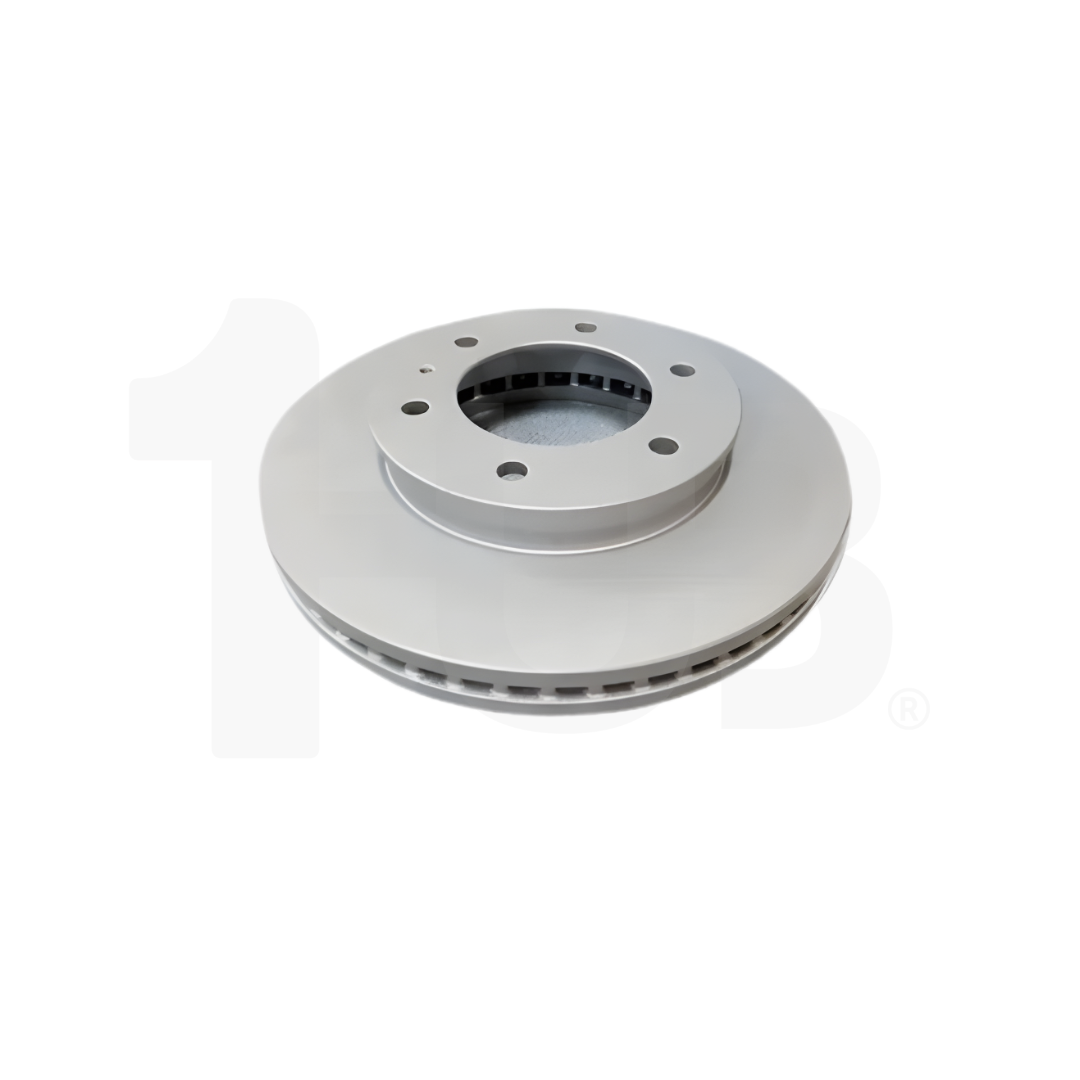 Brake disc on a white background