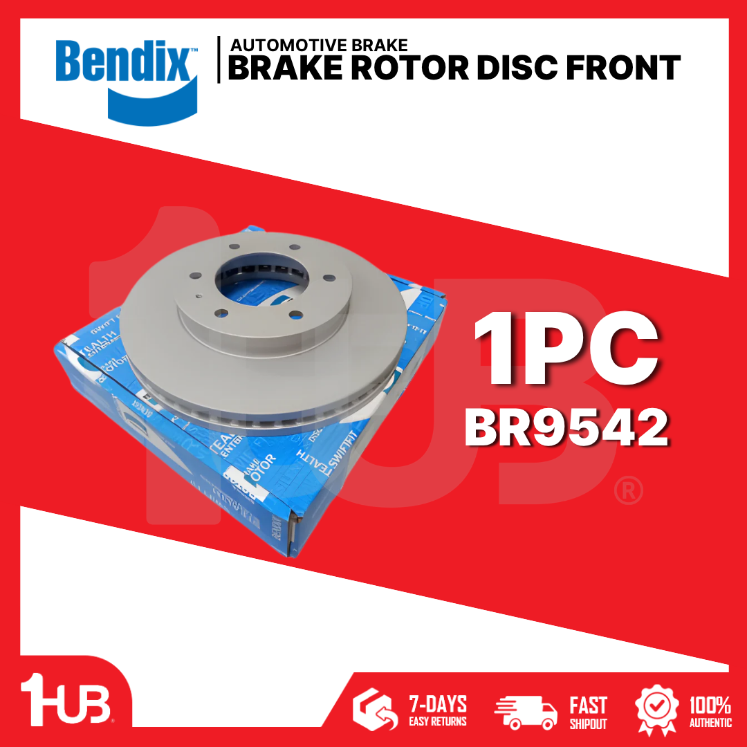 BENDIX BRAKE DISC ROTOR FORD RANGER 2.2 , 3.2 6+1HOLES 2012-21 FRONT BR9542 ( 1 PC )