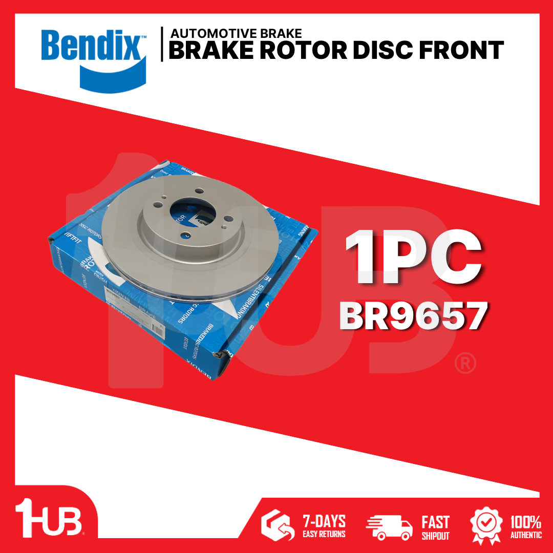 BENDIX BRAKE DISC ROTOR MITSUBISHI MIRAGE G4 2014-22 FRONT BR9657 ( 1 PC )