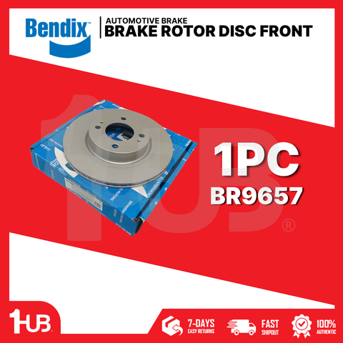 BENDIX BRAKE DISC ROTOR MITSUBISHI MIRAGE G4 2014-22 FRONT BR9657 ( 1 PC )