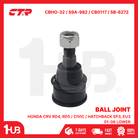 CTR BALL JOINT HONDA CRV RD4, RD5 / CIVIC / HATCHBACK EP3, EU3 01-06 LOWER CBHO-32 / S9A-982 / CB0117 / SB-6272 ( 1 PC )