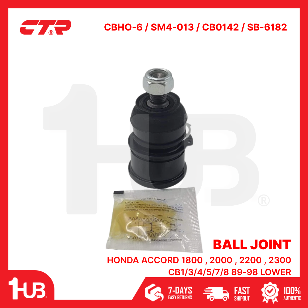 CTR BALL JOINT HONDA ACCORD 1800 , 2000 , 2200 , 2300 CB1/3/4/5/7/8 89-98 LOWER CBHO-6 / SM4-013 / CB0142 / SB-6182 ( 1 PC )