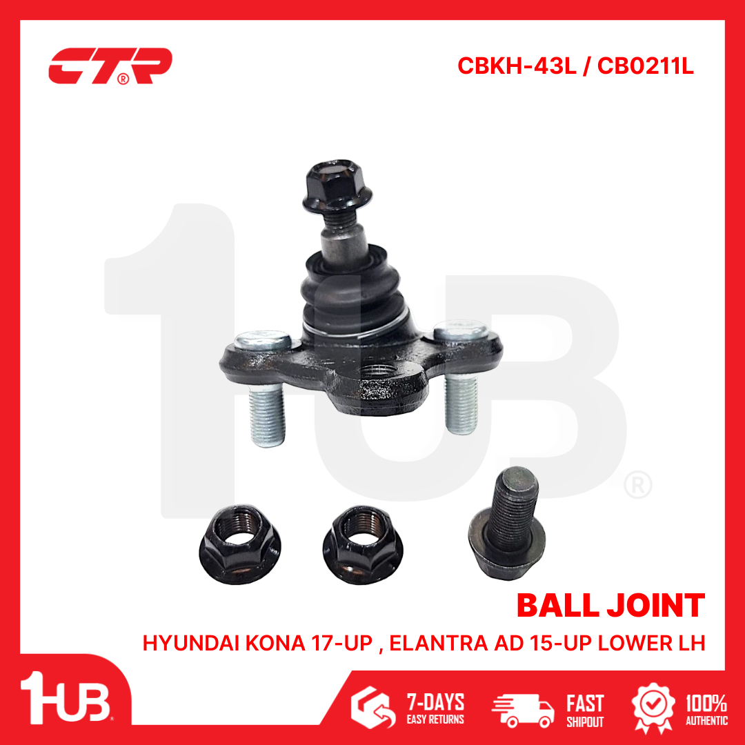 CTR BALL JOINT HYUNDAI KONA 17-UP , ELANTRA AD 15-UP LOWER RH 54530-F2100 CBKH-43R / CB0211R ( 1 PC )