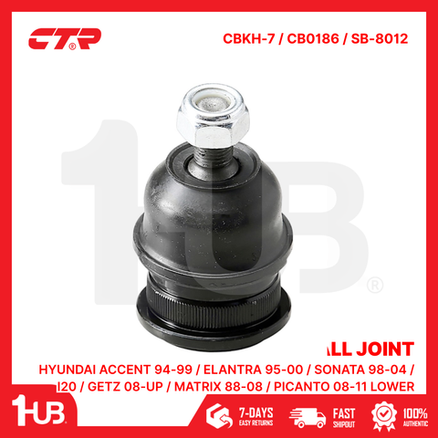 CTR BALL JOINT HYUNDAI ACCENT 94-99 / ELANTRA 95-00 / SONATA 98-04 / i20 / GETZ 08-UP / MATRIX 88-08 / PICANTO 08-11 LOWER 54520-31600 / 54530-25000 CBKH-7 / CB0186 / SB-8012 ( 1 PC )