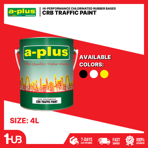 A-Plus® Hi-Performance CRB Traffic Paint (4L) | Heavy-Duty Chlorinated Rubber Road Marking Paint