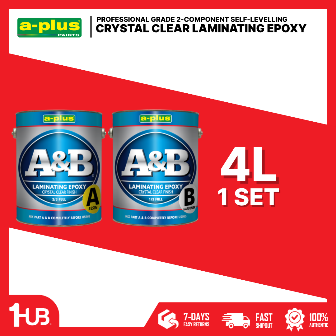 A-Plus A&B® Crystal Clear Laminating Epoxy (4L)| 9815 | High-Transparency Epoxy Resin System