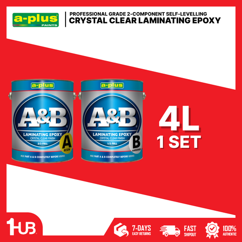A-Plus A&B® Crystal Clear Laminating Epoxy (4L)| 9815 | High-Transparency Epoxy Resin System