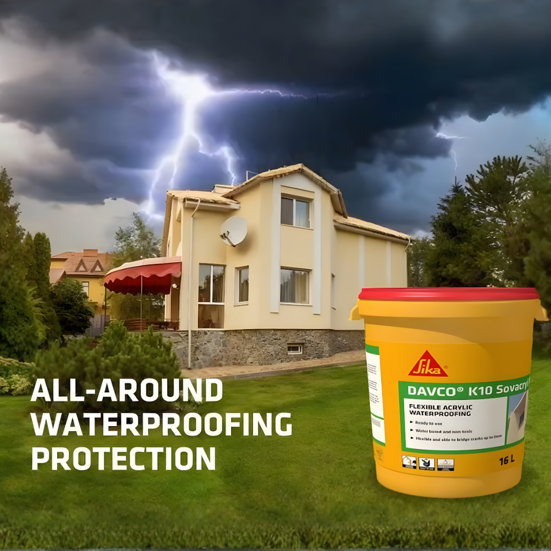 SIKA DAVCO K10 SOVACRYL - FLEXIBLE ACRYLIC WATERPROOFING ( 16L )