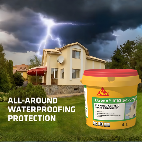 SIKA DAVCO K10 SOVACRYL - FLEXIBLE ACRYLIC WATERPROOFING ( 4L )