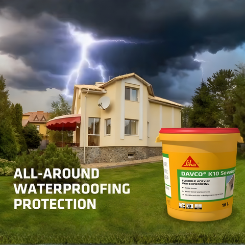 SIKA DAVCO K10 SOVACRYL - FLEXIBLE ACRYLIC WATERPROOFING ( 16L )