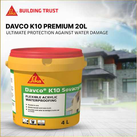 SIKA DAVCO K10 SOVACRYL - FLEXIBLE ACRYLIC WATERPROOFING ( 4L )