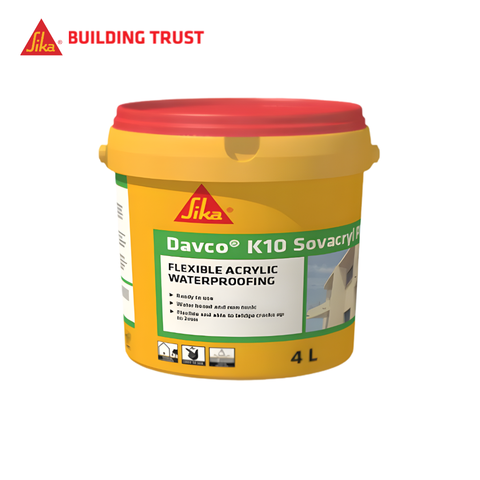SIKA DAVCO K10 SOVACRYL - FLEXIBLE ACRYLIC WATERPROOFING ( 4L )
