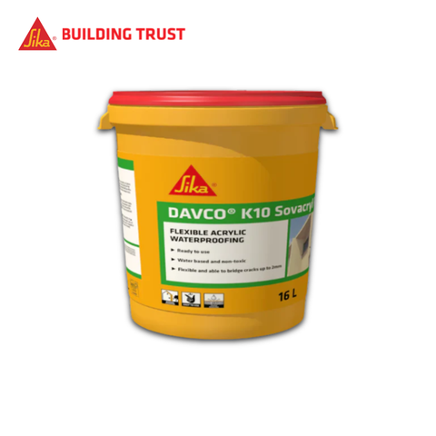 SIKA DAVCO K10 SOVACRYL - FLEXIBLE ACRYLIC WATERPROOFING ( 16L )