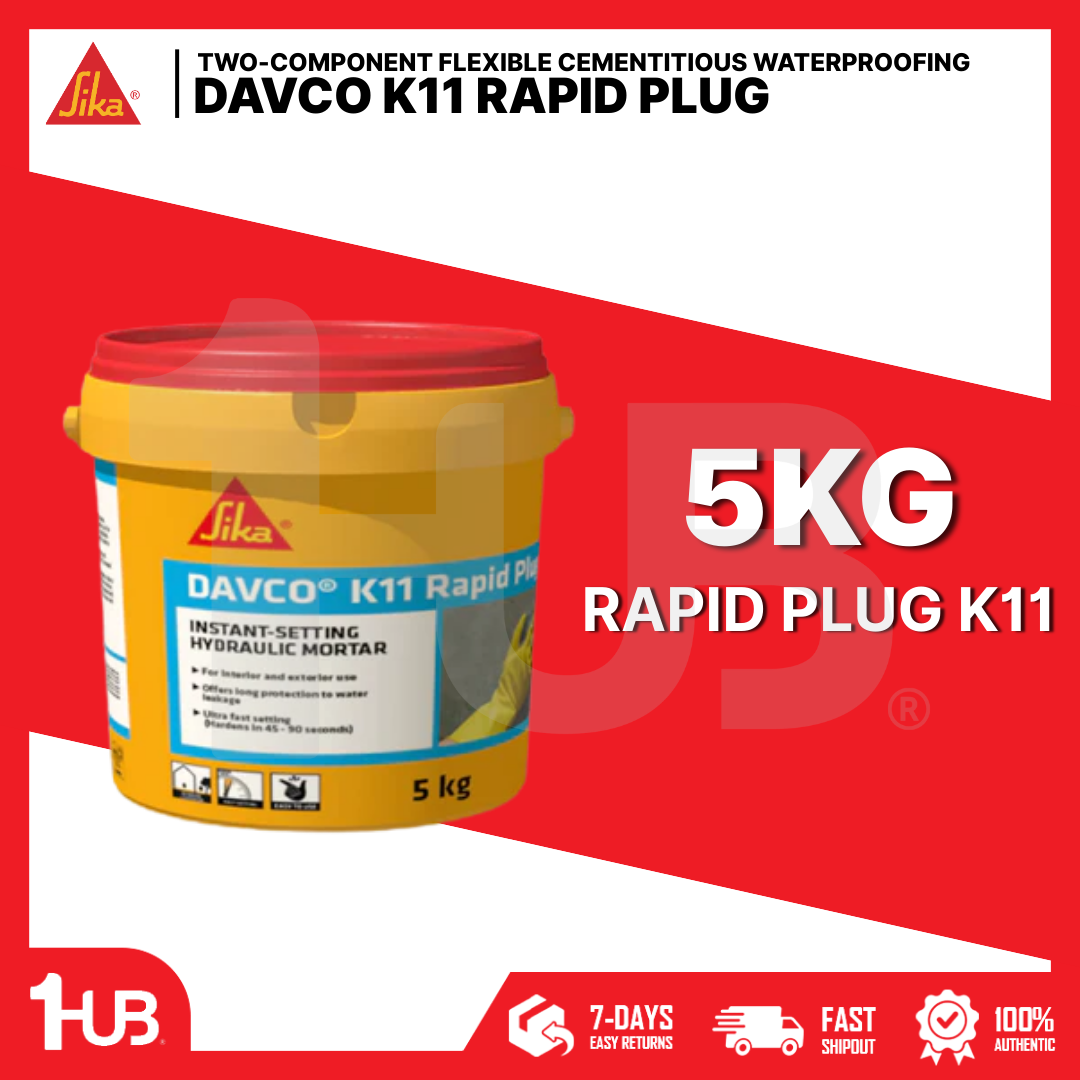 SIKA DAVCO K11 RAPID PLUG - INSTANT-SETTING HYDRAULIC MORTAR ( 5KG )