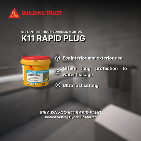 SIKA DAVCO K11 RAPID PLUG - INSTANT-SETTING HYDRAULIC MORTAR ( 5KG )