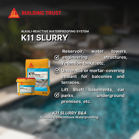 SIKA DAVCO K11 SLURRY - ALKALI-REACTIVE WATERPROOFING SYSTEM ( 34KG )