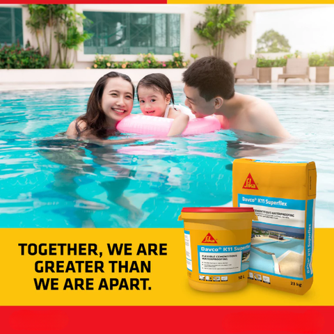 SIKA DAVCO K11 SUPERFLEX - FLEXIBLE CEMENTITIOUS WATERPROOFING 23 KG  & 10 L PAIL ( 1 SET )