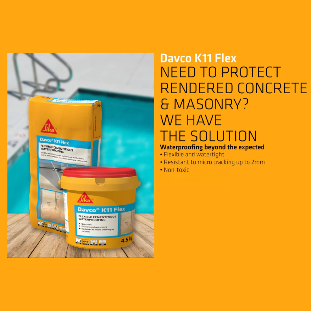 SIKA DAVCO K11 FLEX - FLEXIBLE CEMENTITIOUS WATERPROOFING 23KG KIT ( 1 SET )