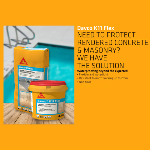 SIKA DAVCO K11 FLEX - FLEXIBLE CEMENTITIOUS WATERPROOFING 23KG KIT ( 1 SET )