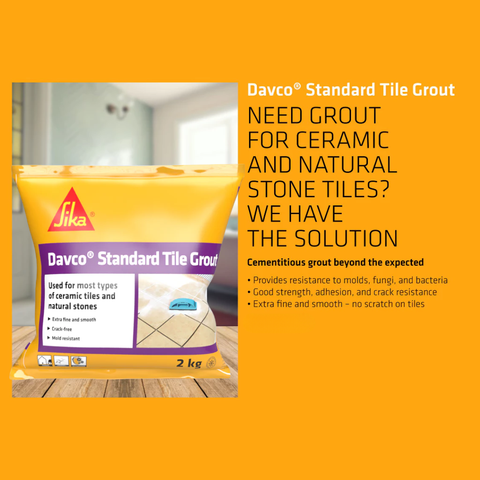 SIKA DAVCO STANDARD TILE GROUT 1 PACK ( 2KG )