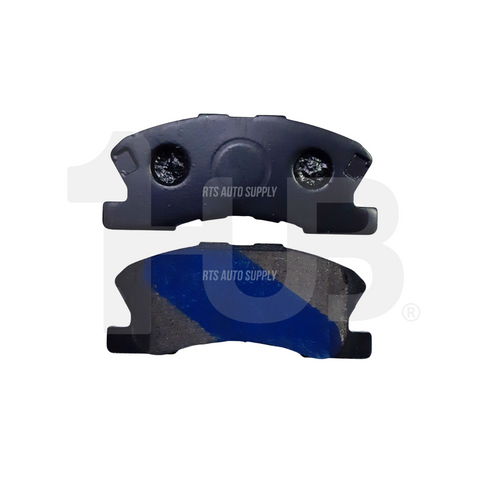Two brake pads with 'RTS Auto Supply' branding on a white background