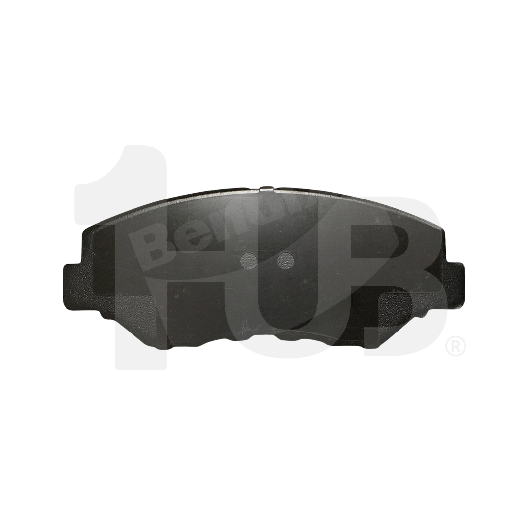 Black brake pad with 'Brembo' branding on a white background