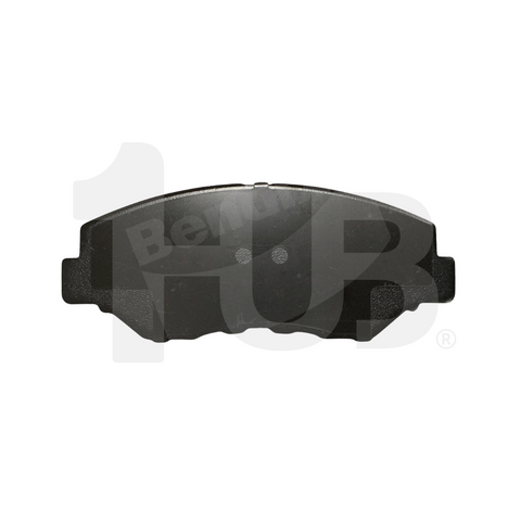 Black brake pad with 'Brembo' branding on a white background