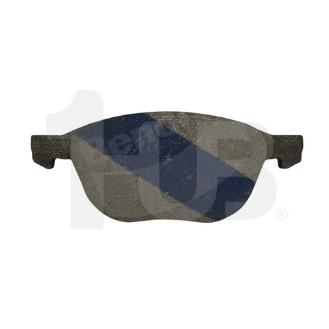Brake pad on a white background with a clear overlay