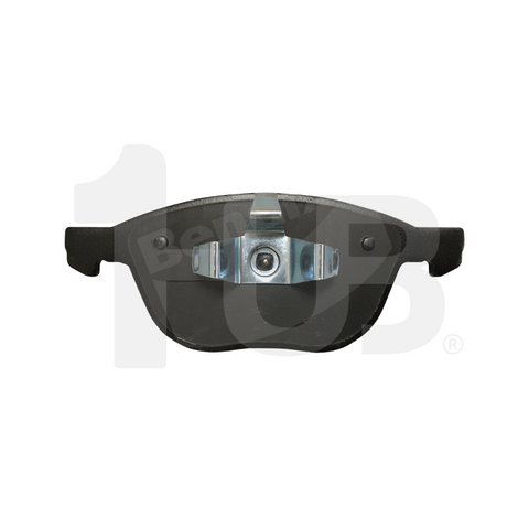 Brake pad on a white background with a brand logo.