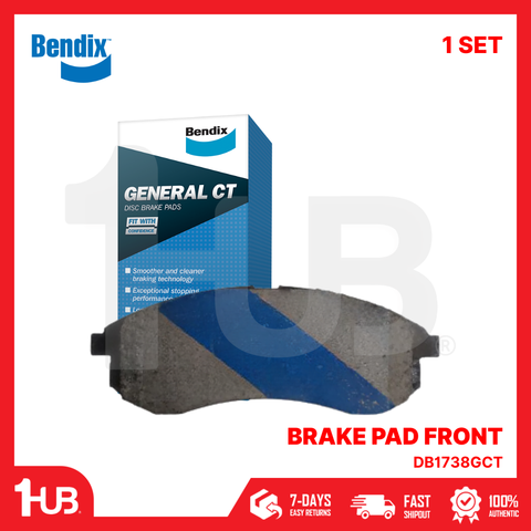BENDIX BRAKE PAD MITSUBISHI L200 STRADA 2003-06 FRONT DB1738GCT ( 1 SET )