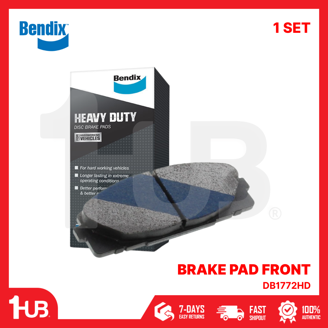 BENDIX BRAKE PAD TOYOTA HI-ACE GRANDIA 2005 -18 FRONT DB1772HD ( 1 SET )