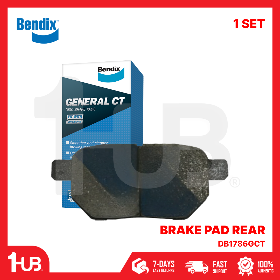 BENDIX BRAKE PAD TOYOTA COROLLA ALTIS 2008-19 REAR DB1786GCT ( 1 SET )