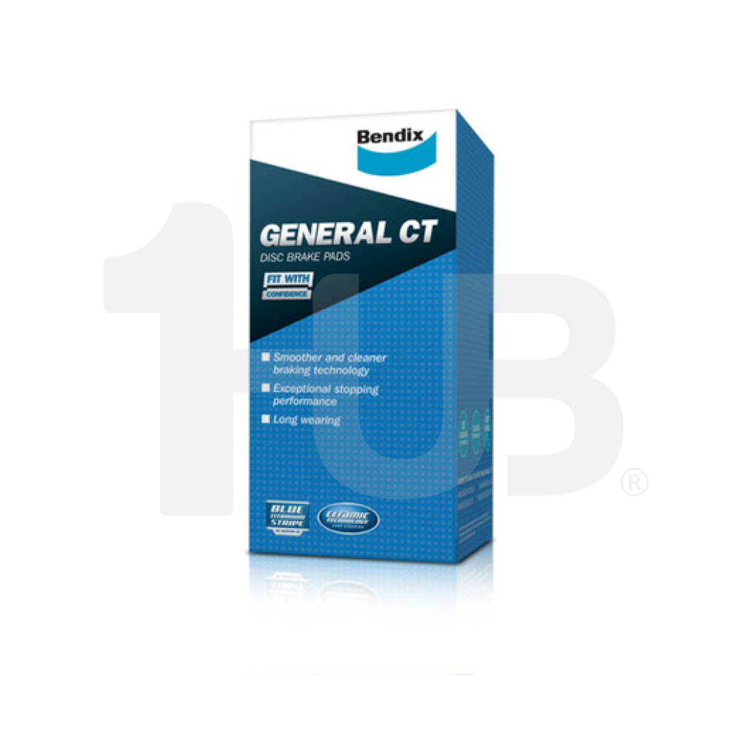 Bendix General CT brake pads packaging on a white background
