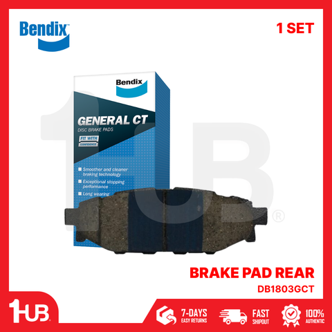 BENDIX BRAKE PAD SUBARU FORESTER 2008-13 / IMPREZA , XV 2007-17 REAR DB1803GCT ( 1 SET )