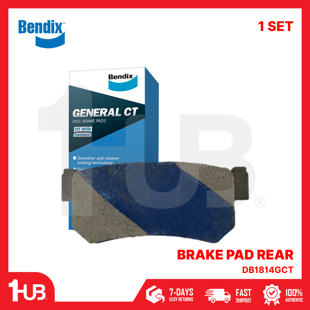 BENDIX BRAKE PAD HYUNDAI SANTA FE , TUCSON 2003-06 / GRANDEUR , REXTON , GETZ 2000-03 REAR DB1814GCT ( 1 SET )