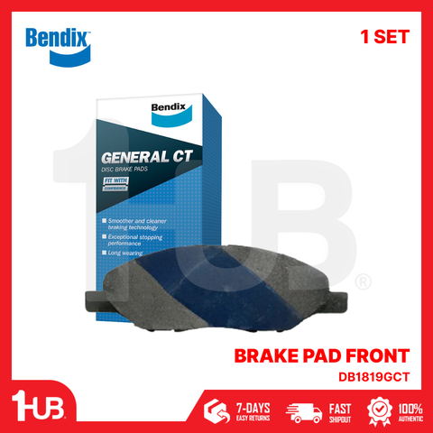 BENDIX BRAKE PAD NISSAN MARCH , CUBE , TIDA 2005-10 FRONT DB1819GCT ( 1 SET )
