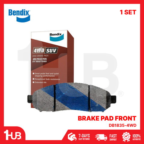 BENDIX BRAKE PAD NISSAN FRONTIER NAVARA 2007-14 FRONT DB1835-4WD ( 1 SET )